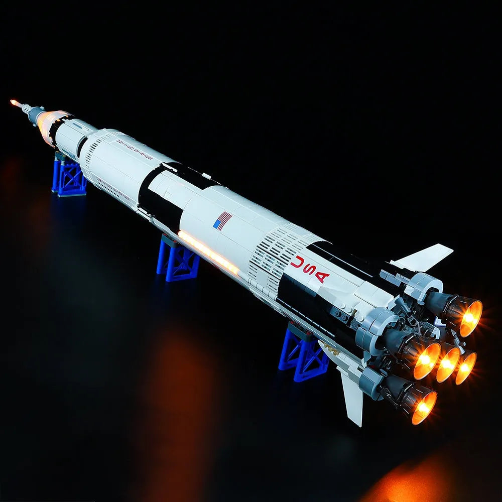 Lights Set LED Lights For 21309 The Apollo Saturn V Construction Set Toys - 7