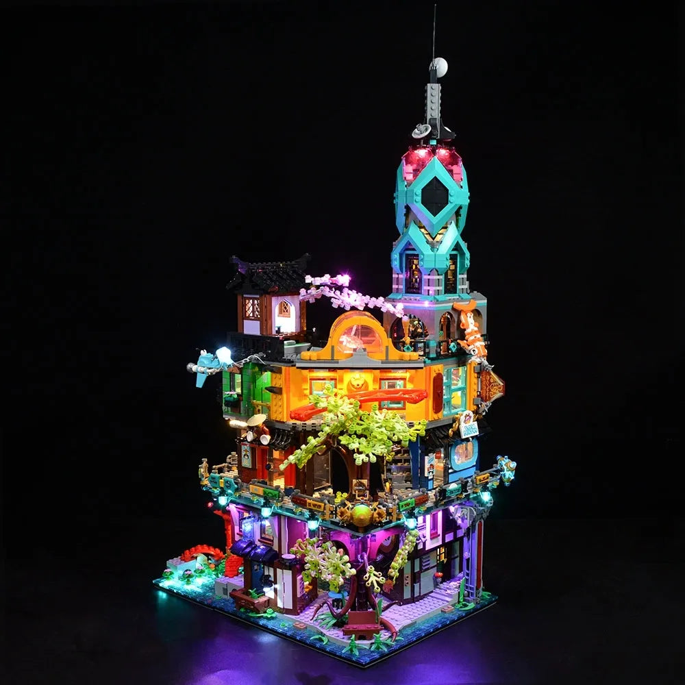 Lights Set LED Lights For 71741 Ninjago City Gardens Construction Set Toys - 1