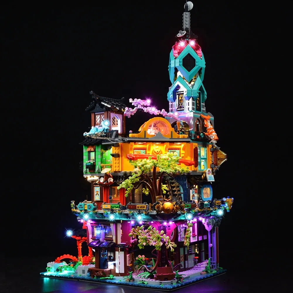 Lights Set LED For 71741 Ninjago City Gardens - 7