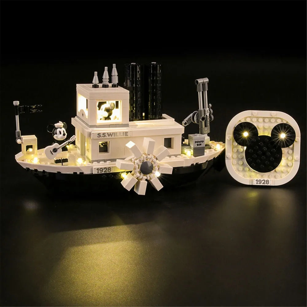 Lights Set LED Lights Kit For 21317 Steamboat Willie Construction Set Toys - 5