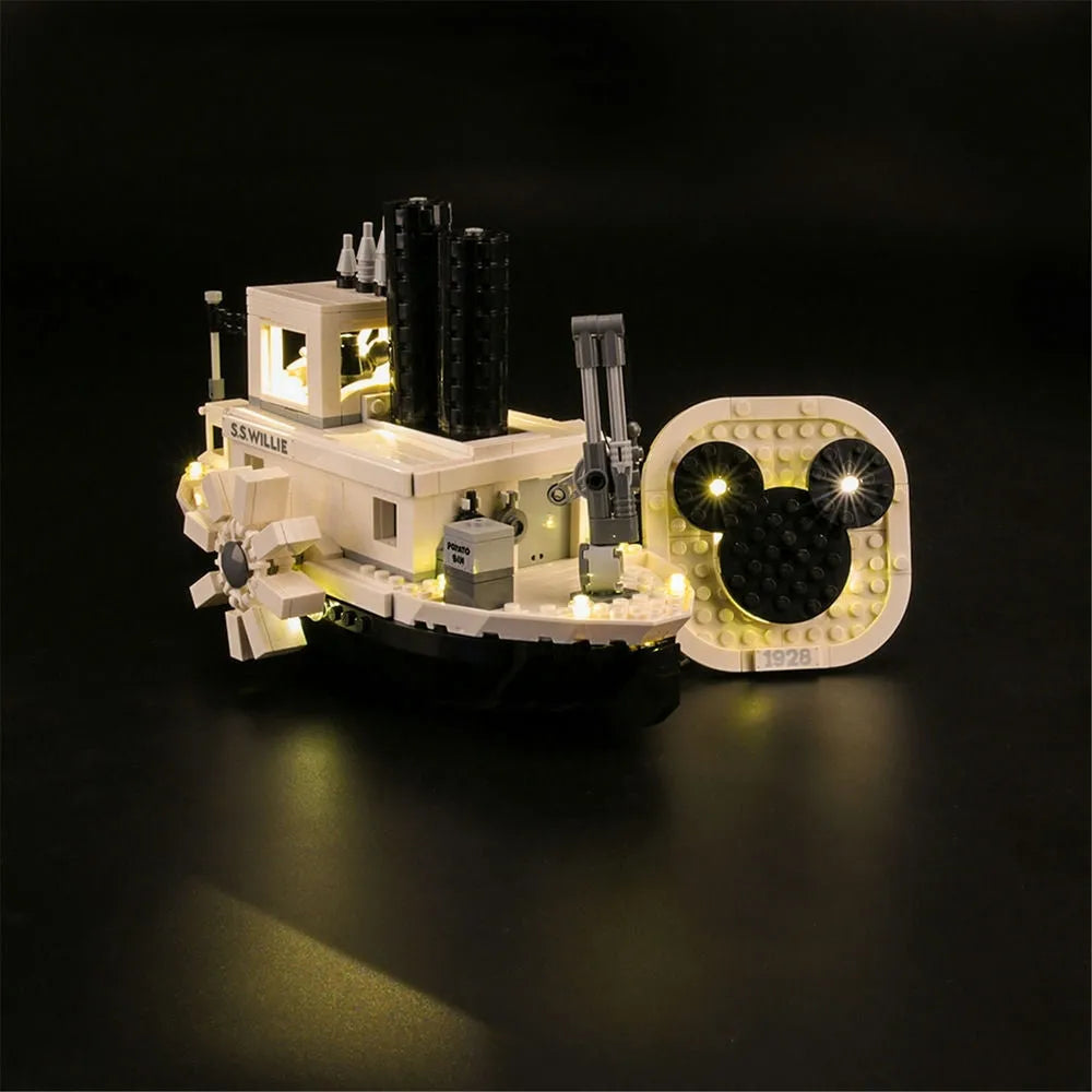 Lights Set LED Lights Kit For 21317 Steamboat Willie Construction Set Toys - 7
