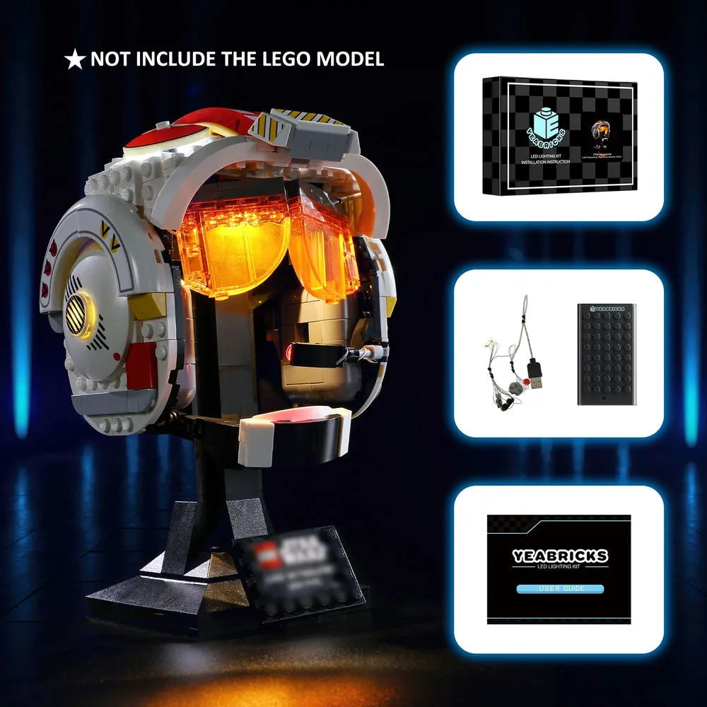 Lights Set LED Lights Kit For 75327 The Red Five Helmet Construction Set Toys - 10