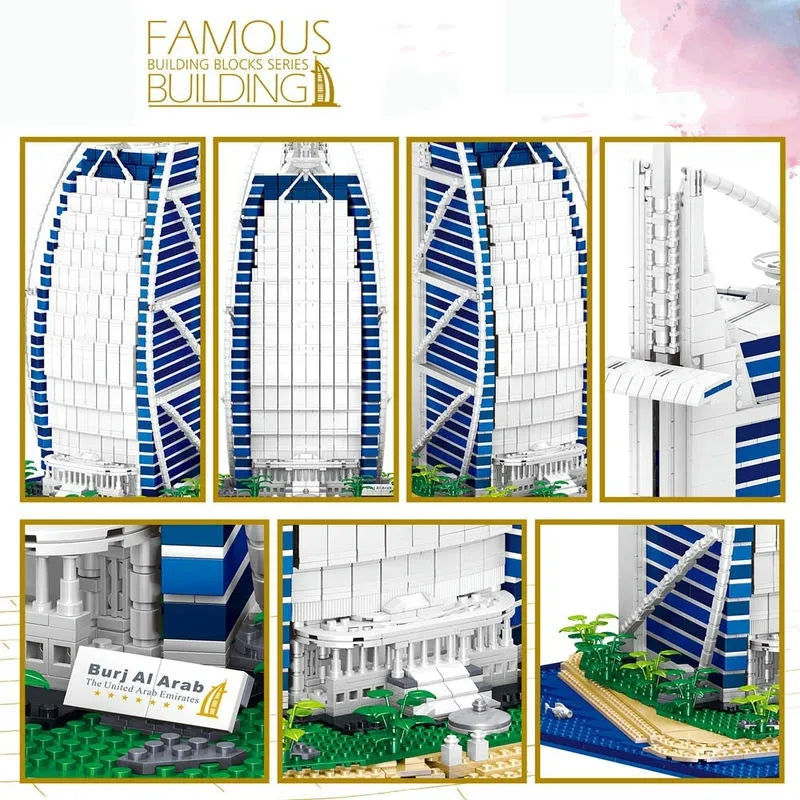 Building Blocks Architecture MOC Expert De La Tour Hotel Bricks Toy Construction Set Toys - 3