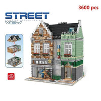 Thumbnail for Building Blocks City Experts MOC MINI Bike Shop Modular Bricks Toys - 1
