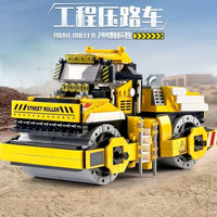 Thumbnail for Building Blocks City Mini Road Roller Truck Technic Bricks Kids Toys - 2