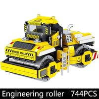 Thumbnail for Building Blocks City Mini Road Roller Truck Technic Bricks Kids Toys - 1