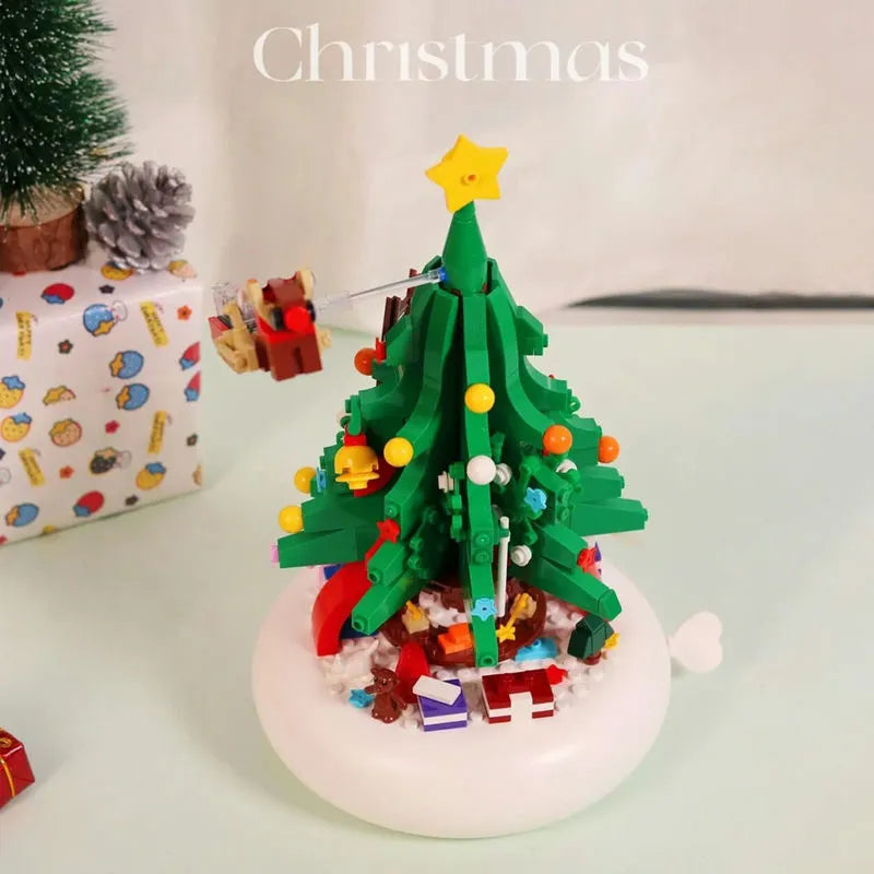 Building Blocks Creative MOC Ideas Light Christmas Tree Music Box Bricks Toys - 4