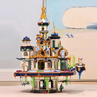 Thumbnail for Building Blocks Creative MOC Poseidon Palace Underwater City MINI Bricks Toy - 9