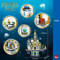 Thumbnail for Building Blocks Creative MOC Poseidon Palace Underwater City MINI Bricks Toy - 3