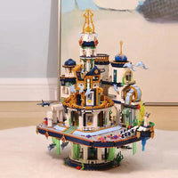 Thumbnail for Building Blocks Creative MOC Poseidon Palace Underwater City MINI Bricks Toy - 10