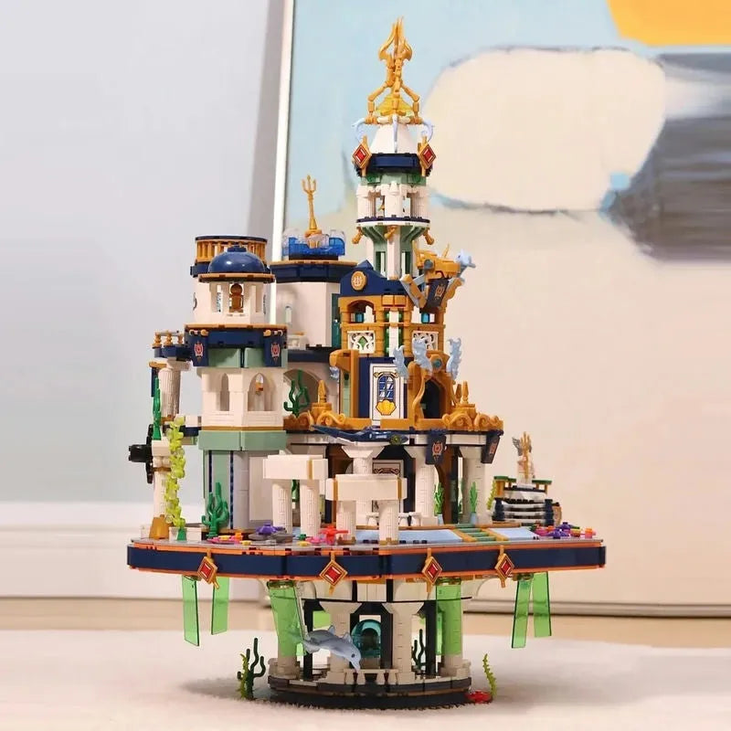 Building Blocks Creative MOC Poseidon Palace Underwater City MINI Bricks Toy - 11