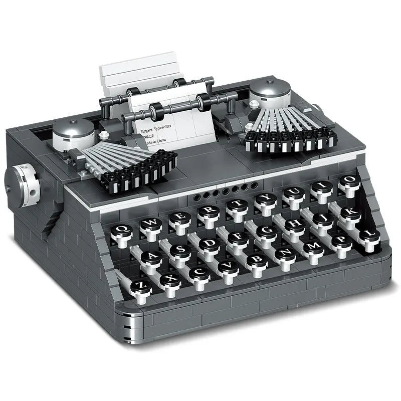 Mini Block Type Writer Creative MOC Retro Typewriter Building Blocks 00940