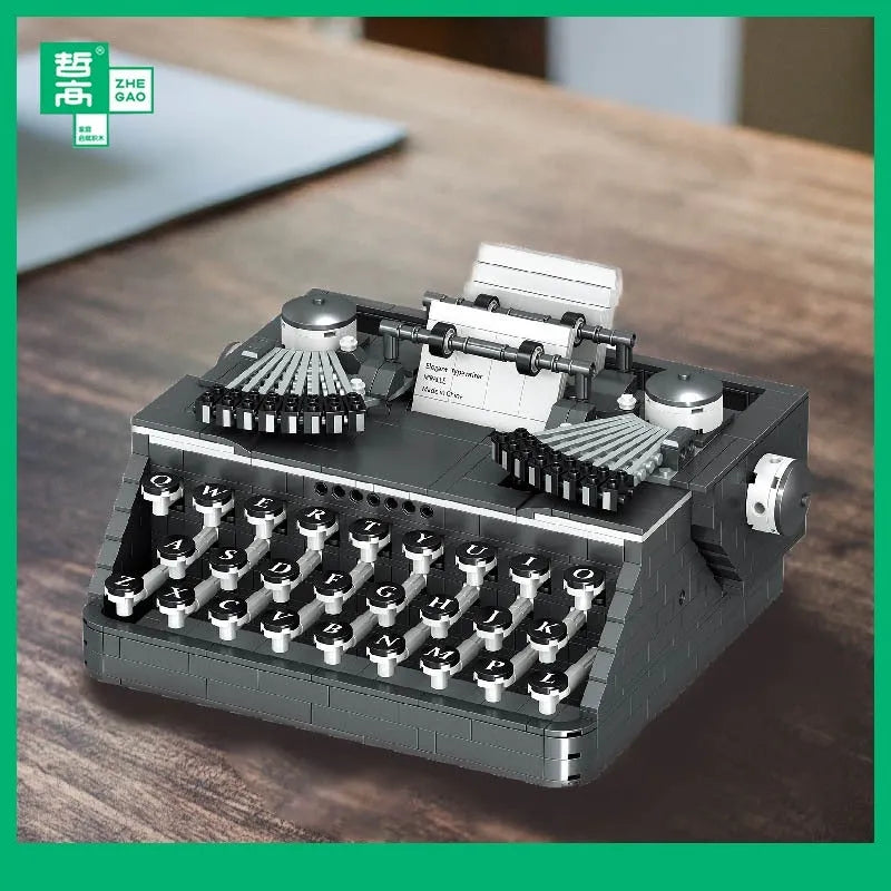 Building Blocks Creative MOC Retro Typewriter MINI Bricks Toys 00940 - 10
