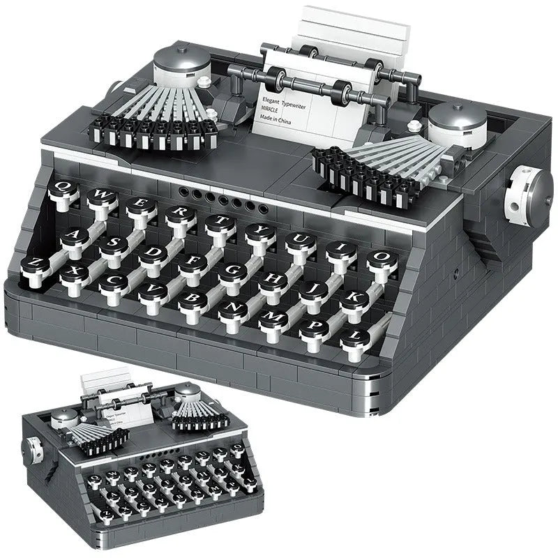 Building Blocks Creative MOC Retro Typewriter MINI Bricks Toys 00940 - 1