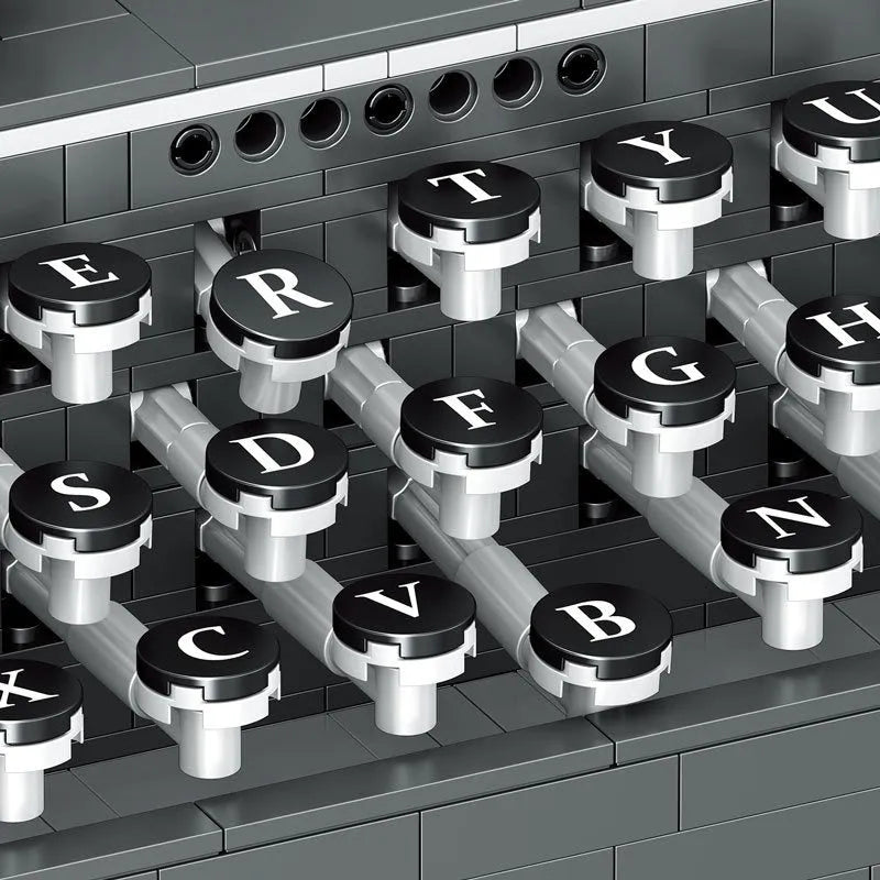 Building Blocks Creative MOC Retro Typewriter MINI Bricks Toys 00940 - 7