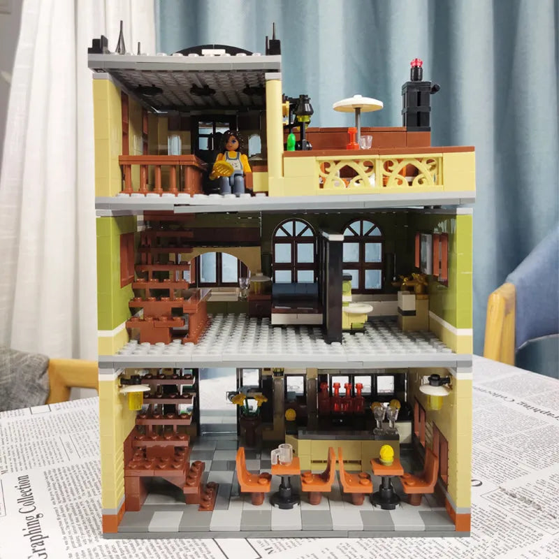 Building Blocks Creator Expert MOC City Chinese Restaurant Bricks Toys - 10