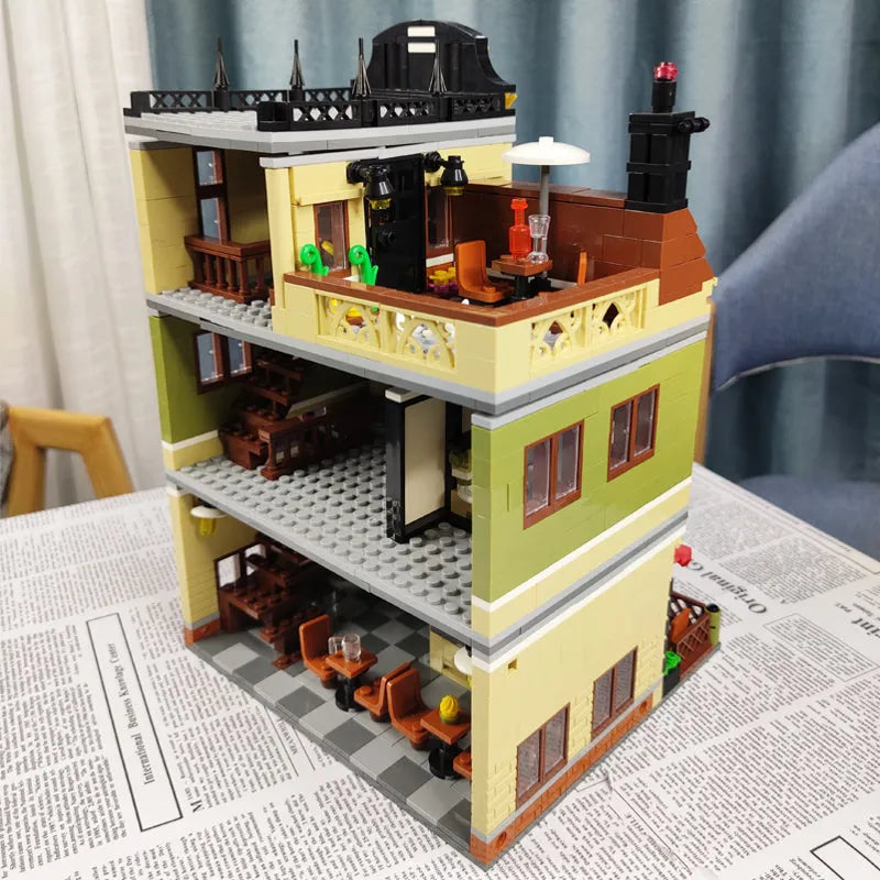 Building Blocks Creator Expert MOC City Chinese Restaurant Bricks Toys - 11