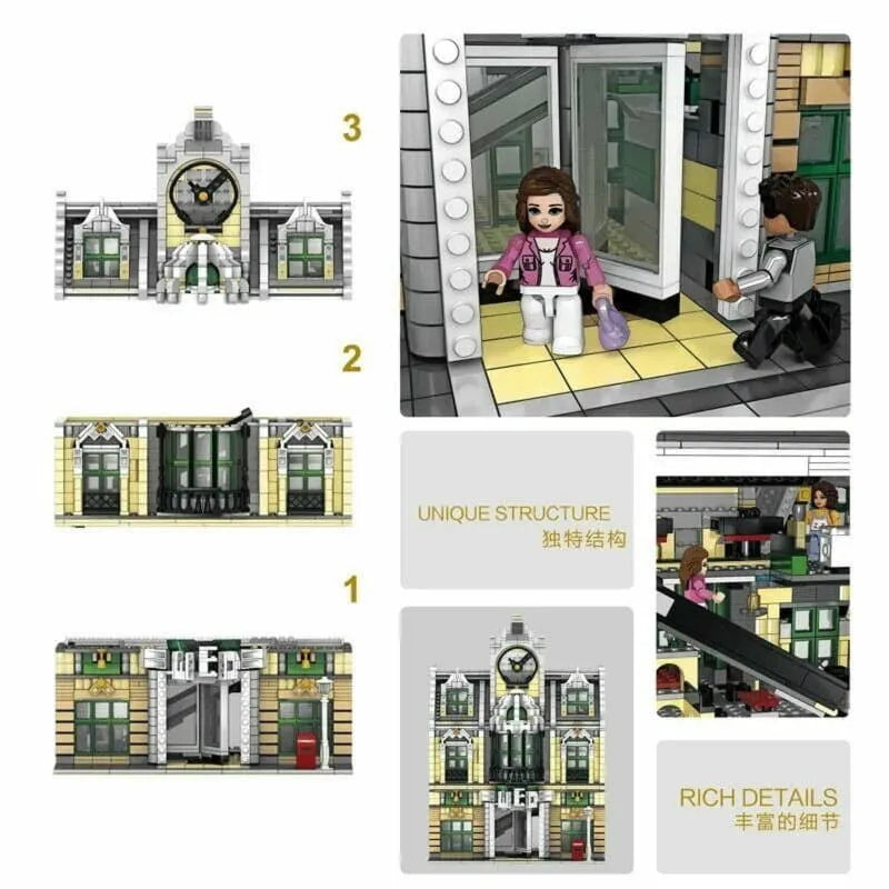 Building Blocks Creator Expert MOC City European Mall Bricks Toys Construction Set Toys - 5