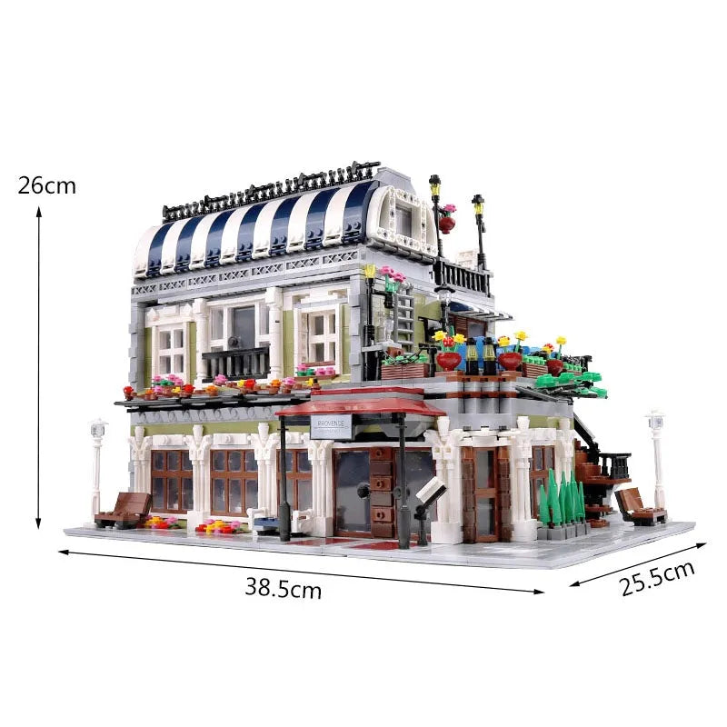 Building Blocks Creator Expert MOC City Romantic Restaurant Bricks Toys - 1
