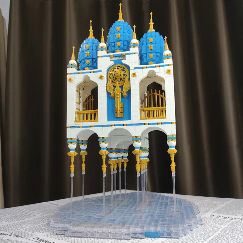 Building Blocks Creator Expert MOC Sky Castle with LED Bricks Toys Construction Set Toys - 5
