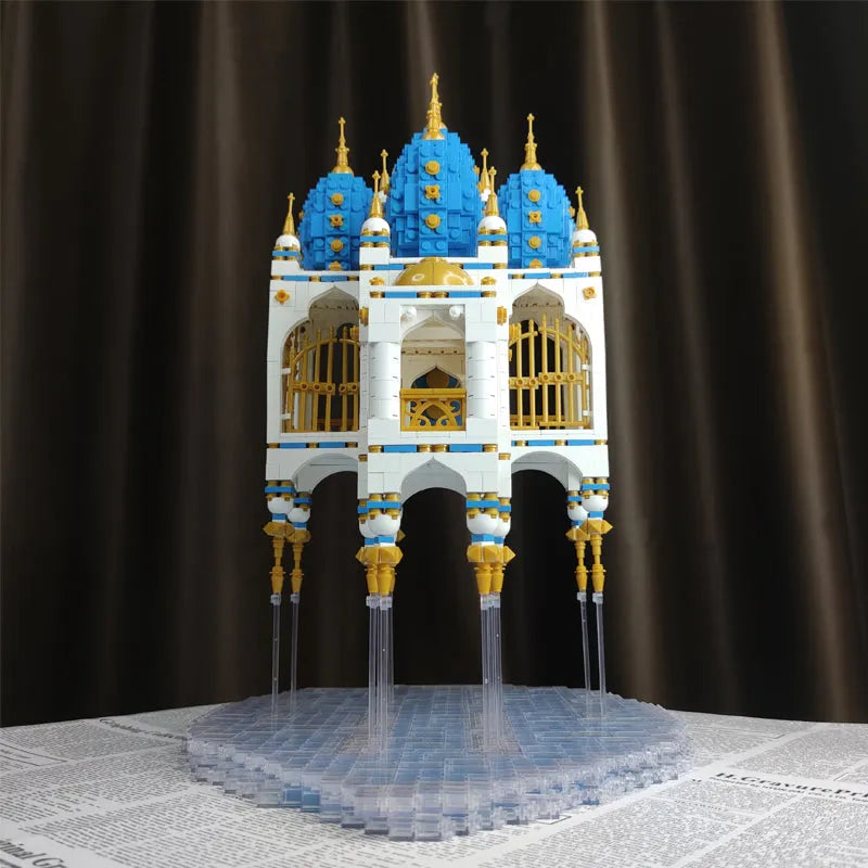 Building Blocks Creator Expert MOC Sky Castle with LED Bricks Toys - 7