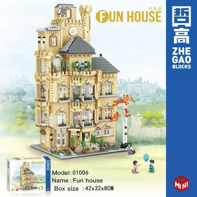 Building Blocks Creator Experts MOC Fun House MINI Bricks Toys 01006 - 11