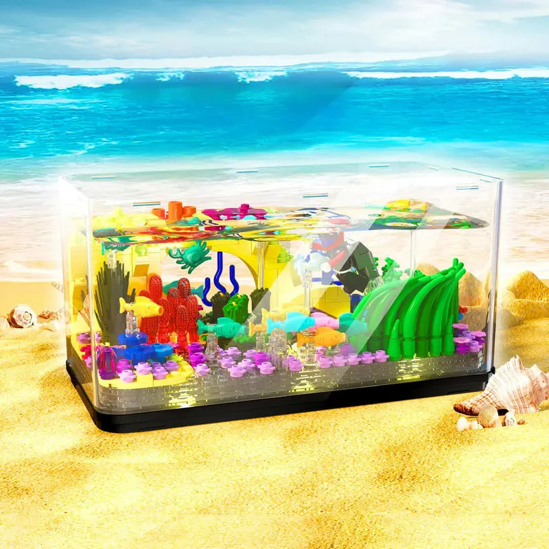 Building Blocks Creator MOC Aquarium Fish Tank MINI Bricks Toys DZ6101 - 3