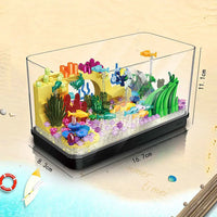 Thumbnail for Building Blocks Creator MOC Aquarium Fish Tank MINI Bricks Toys DZ6101 - 8