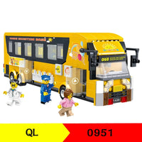 Thumbnail for Building Blocks Creator MOC BRT City Shuttle Tour Bus Bricks Toys - 2