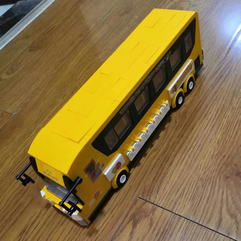 Building Blocks Creator MOC BRT City Shuttle Tour Bus Bricks Toys - 3