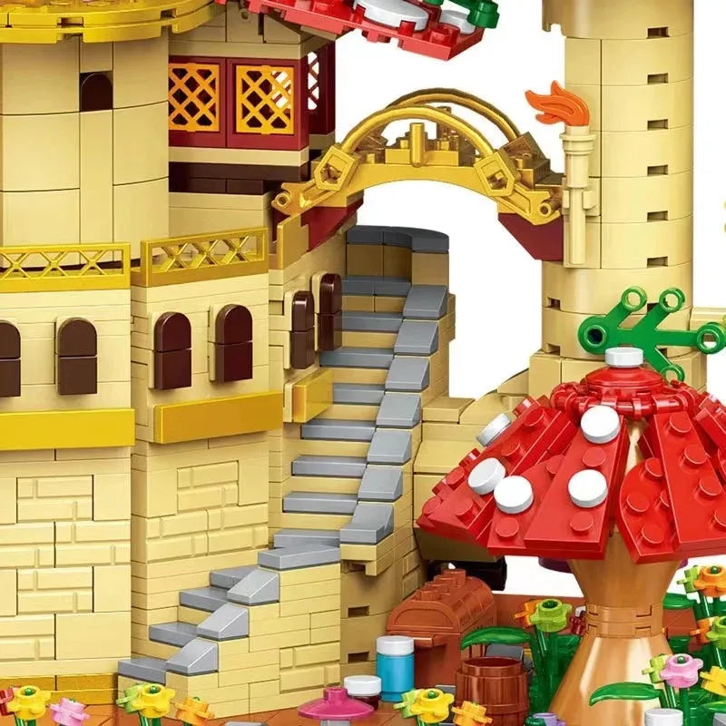 Building Blocks Creator MOC Glossy Ganoderma Mushroom Hotel MINI Bricks Toy - 5