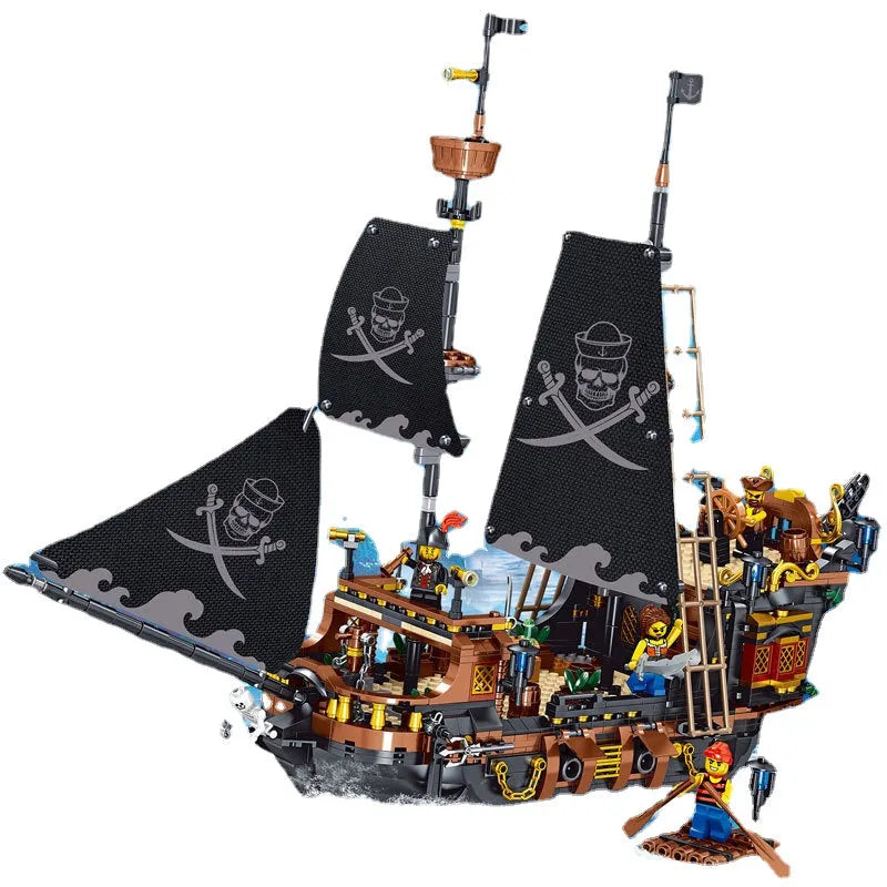 Building Blocks Creator MOC Ideas Pirate Ship MINI Bricks Toys 01041 - 1