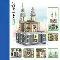 Thumbnail for Building Blocks Expert MOC Beijing New City Church MINI Bricks Toys - 4