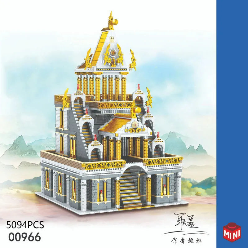 Building Blocks Expert MOC The Century Altar Temple MINI Bricks Toy - 1