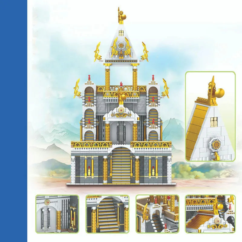 Building Blocks Expert MOC The Century Altar Temple MINI Bricks Toy - 2