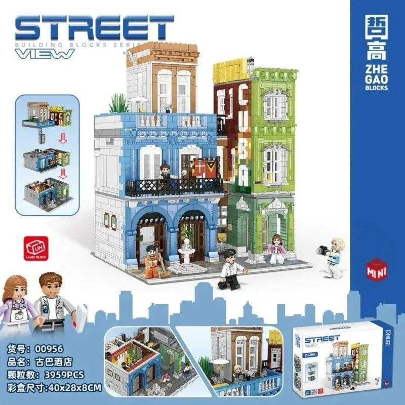 Building Blocks Experts MOC City Hotel MINI Modular Bricks Toys Construction Set Toys - 2