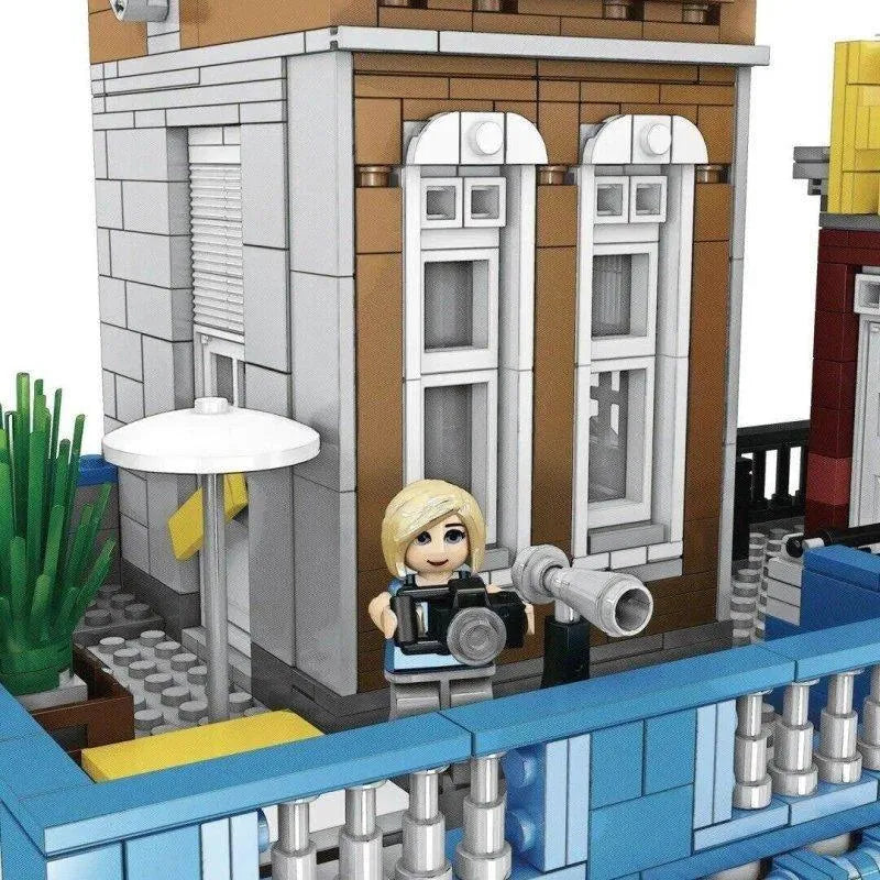 Building Blocks Experts MOC City Hotel MINI Modular Bricks Toys Construction Set Toys - 6
