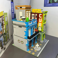 Thumbnail for Building Blocks Experts MOC City Hotel MINI Modular Bricks Toys - 11