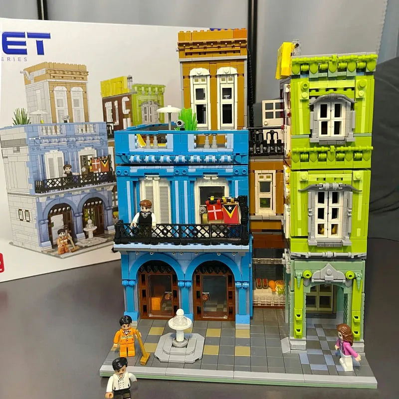 Modular Toy Set Mini Modular Hotel Building Blocks Toy Set