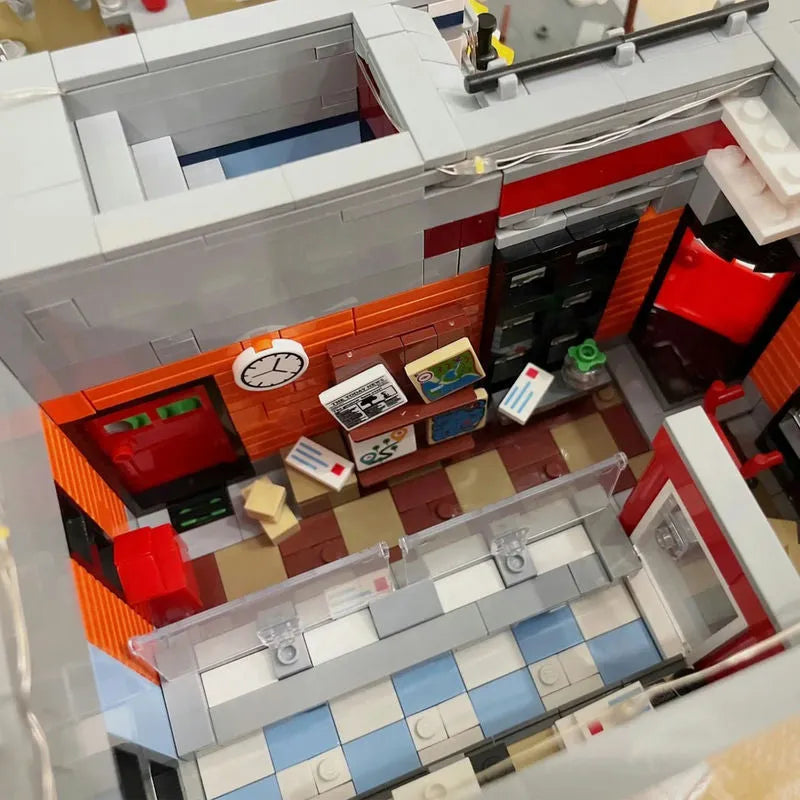 Building Blocks Experts MOC City Post Office MINI Modular Bricks Toys - 8