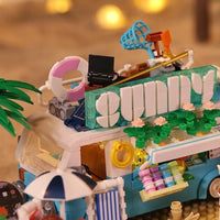 Thumbnail for Building Blocks MOC 00415 City Summer Beach Ice Cream Truck MINI Bricks Toy - 7