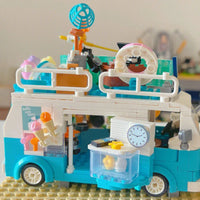Thumbnail for Building Blocks MOC 00415 City Summer Beach Ice Cream Truck MINI Bricks Toy - 6