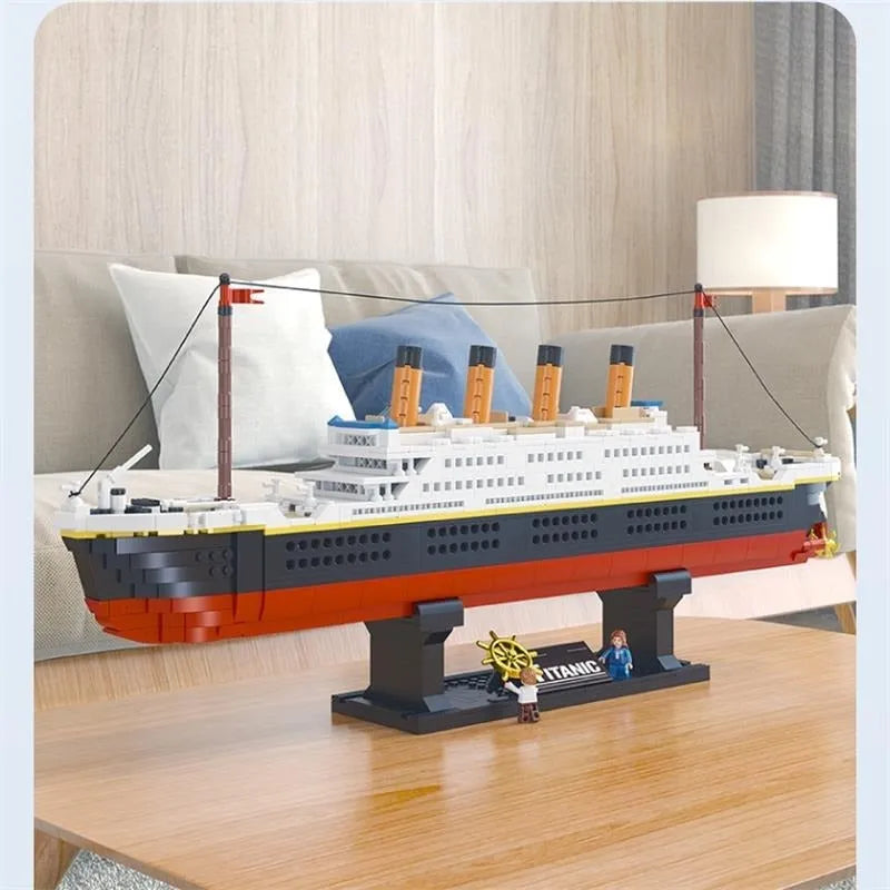 Building Blocks MOC 01010 Titanic Steam RMS Ship MINI Bricks Toy - 8