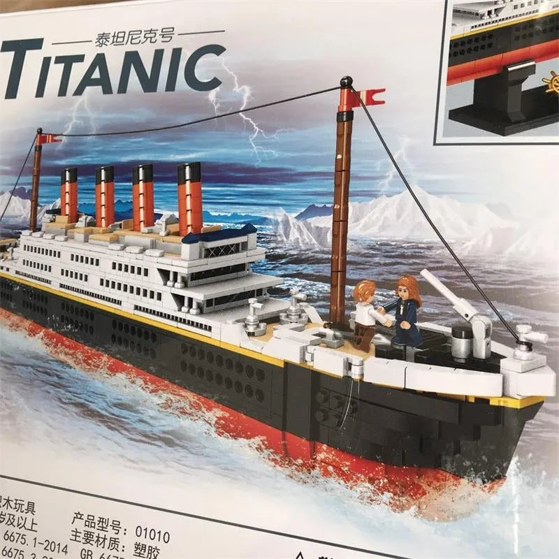 Building Blocks MOC 01010 Titanic Steam RMS Ship MINI Bricks Toy - 3