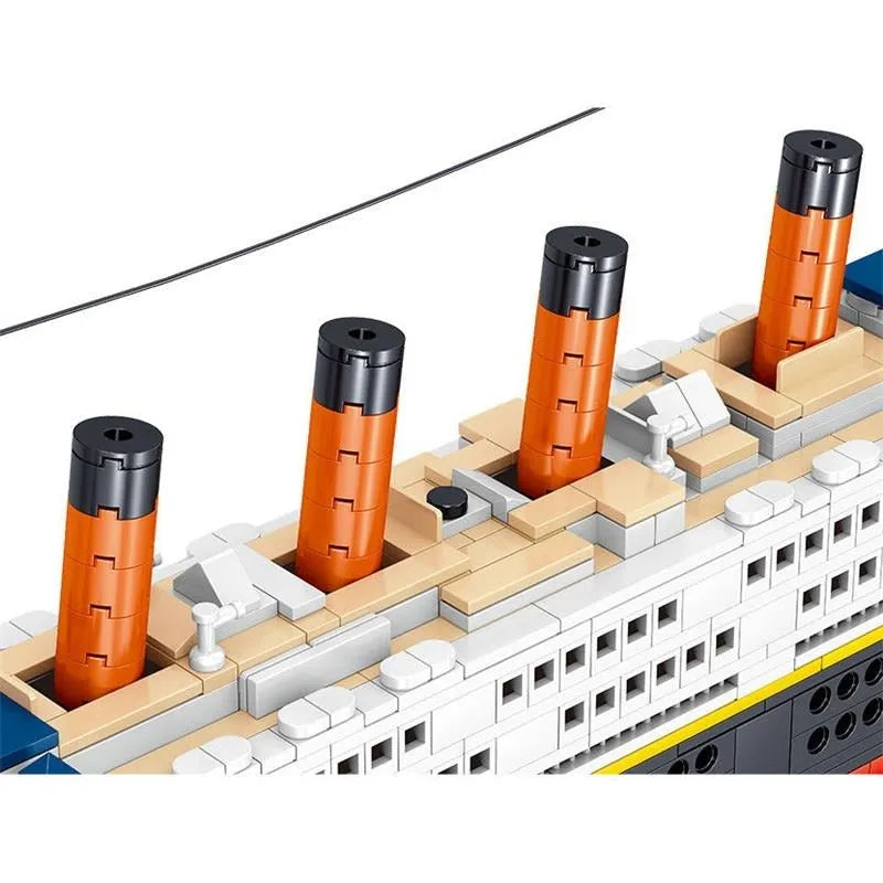 Building Blocks MOC 01010 Titanic Steam RMS Ship MINI Bricks Toy - 9