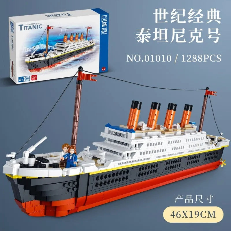 Building Blocks MOC 01010 Titanic Steam RMS Ship MINI Bricks Toy Construction Set Toys - 4