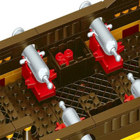 Thumbnail for Building Blocks MOC 1805 Pirates Of The Caribbean Red Pirate Ship Bricks Toy Construction Set Toys - 8