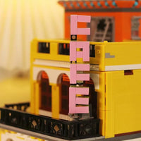 Thumbnail for Building Blocks MOC 6020 Street City Cafe Havana Modular MINI Bricks Toys - 10