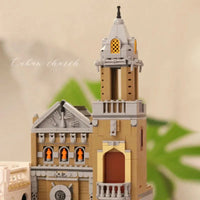 Thumbnail for Building Blocks MOC 6021 Street City Church Of Cuba Modular MINI Bricks Toy - 5