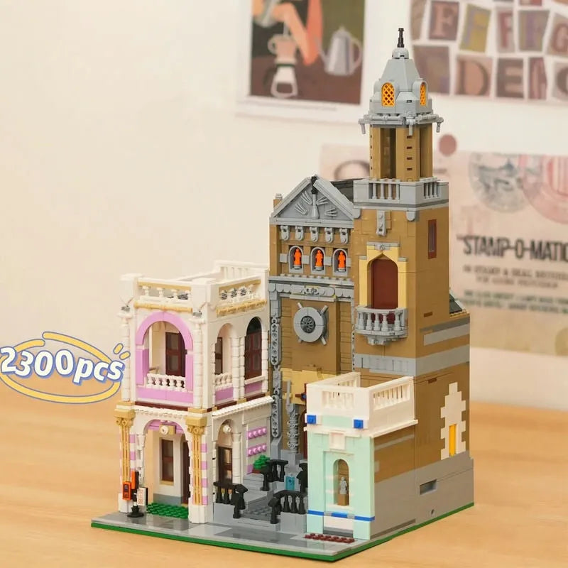 Building Blocks MOC 6021 Street City Church Of Cuba Modular MINI Bricks Toy Construction Set Toys - 10